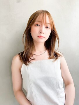 ラべリー 池袋(LOVELEY) ストレートロング×オレンジブラウン【池袋】