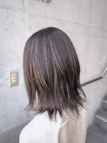 ヘアーモード バーブ(Hair Mode Verve) ミディアムボブ外ハネ軽め＋ハイライト