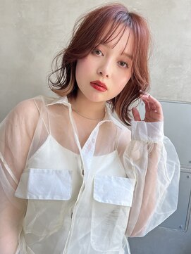 ケイト(kate) 【kate 大宮】ピンクブラウン×外ハネミディ