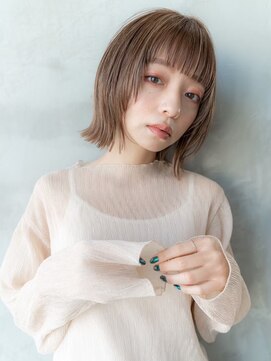 オースティン 調布アミックス(AUSTIN) 大人かわいい前髪セシルカットココアブラウンフリンジウェーブ