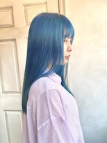アロマ ヘアー ルーム 新宿3号店(AROMA hair room) 夏／ブルーシアーカラー／ダブルカラー／ケアブリーチ
