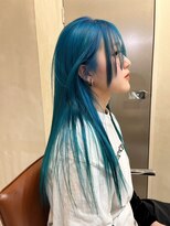 天神美容室&nbsp;【KASUMI天神美容室】ハイトーン×ターコイズ