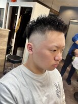 メンズ レオ 南森町店(men's LEO) ワイルドアップバング×スキンフェード