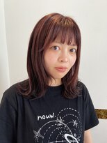 ビファインクーアヴェダ(Be fine coo AVEDA) 暖色レッドバイオレットカラー/くびれボブスタイル/10代/20代