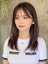 ハーフアンドハーフ(HALF and HALF)&nbsp;髪質改善ストレート＋レイヤーカット+チョコレートベージュ