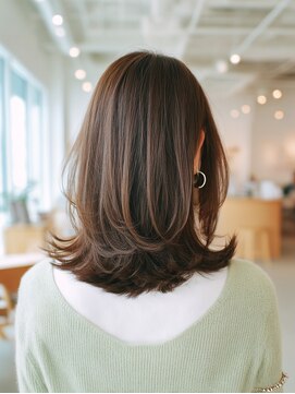 クレビア 名古屋(CreBiA) 艶髪/髪質改善/レイヤーカット/透明感ブラウン