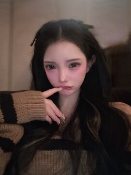 心斎橋/エクステ/小顔/ココアベージュ/ダブルカラー