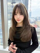 ミリバイアフロート(MIRI by AFLOAT) 【島田佑】ミディアムレイヤーカットグレージュ顔周りカット