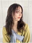 ミルクティーブロンド/ダークブルー/デジタルパーマ/茅ヶ崎