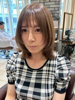 エール 生駒(aile Total Beauty Salon)&nbsp;ボブレイヤー×アッシュベージュ