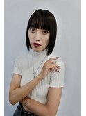 小顔ひし形 レイヤーカット 透明感カラー