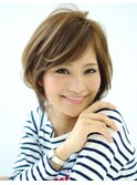流し前髪が大人可愛い美髪に♪