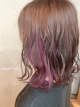 セシルヘアー 京都駅前4号店(Cecil hair) パープルイヤリングカラー
