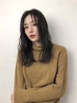 シェノン 西梅田(CHAINON)&nbsp;前髪/ウェットヘア/アッシュカラー/黒髪/暗髪/レイヤーロング