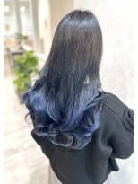 アッシュ 八王子店(Ash)&nbsp;韓国/グラデーションカラー/ネイビー/ブリーチ/ケアブリーチ