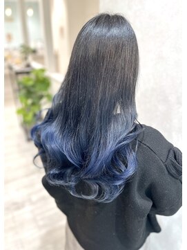 アッシュ 八王子店(Ash) 韓国/グラデーションカラー/ネイビー/ブリーチ/ケアブリーチ