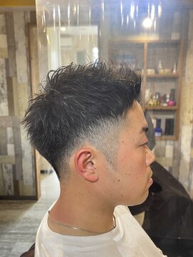 デルフィーノ ヘアーパフォーム(delfino hair perform) メンズベリーショートフェードカット白髪染め泉区富谷理容室