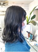 斜めバンググレージュカラーデザインカラーシルキーベージュ