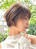 30代40代大人女性/前髪ありショートボブ/ショートヘア/髪質改善