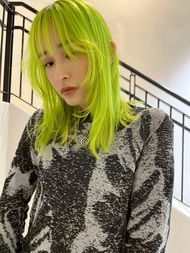 カシェ ホリエ(CACHE HORIE) ネオングリーン / レイヤーカット /