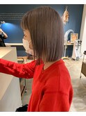 【CROP】ブリーチ×ハイトーングレージュ×ボブ