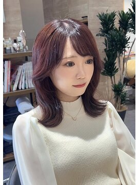 メルン(meln) トレンドレイヤーカット×ピンクバイオレット