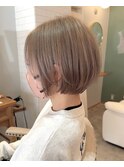 【Anree】ハイトーンベージュ×ショートボブ