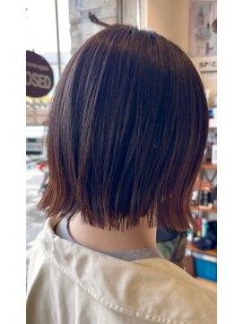 ヴォーチェ フォーヘアー(VOCE for hair) 大人可愛い裾カラー切りっぱなしボブ小顔インナーカラー