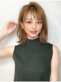 シースルーぱっつん前髪で結んでかわいいフェイスレイヤー