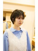 軽やか丸みショートボブ