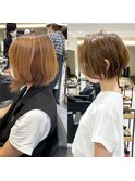 30代40代50代ハイライト銀座ショートヘア 松