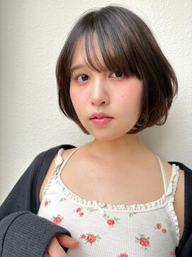 カバーヘア ブリス 志木南口駅前店(COVER HAIR bliss) 大人美人◎ふんわりショート黒髪×透明感グレージュp志木