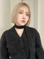 エミス バイ メルト 吉祥寺(emis by melt) 【小野】ハイトーンボブブリーチカラーベージュ吉祥寺