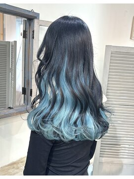 ミライフ(mlife) インナーカラー　ライトブルー