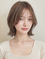 モッズヘア 越谷(mod's hair)&nbsp;くびれボブ/ミルクティーベージュ/似合わせカット/透明感p越谷