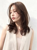 ミロア 薬院(miroa) ダークブラウン 透明感カラー 顔周りカット レイヤーカット