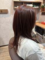 モニカ 天王町店(Monica) 艶感チェリーブラウン×くびれレイヤーミディ