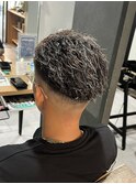 ツイストパーマ×ホワイトメッシュ[#成田 #MEN'S #メンズサロン]