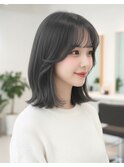 韓国風くびれミディ×顔まわりレイヤー