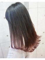 ヘアテリア リュウ 大塚(hair teria ryu) 毛先ブリーチ1回ベース/ナチュラルピンクグラデーション