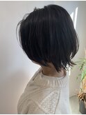 Lien☆アッシュブラック×小顔レイヤーボブ