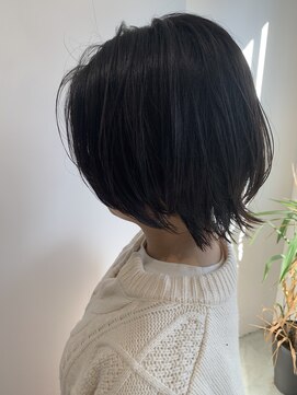 リアン(Lien) Lien☆アッシュブラック×小顔レイヤーボブ