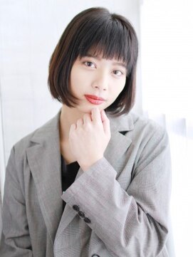 ヘアメイク ナル(hair make nalu) ダークカラーのモードボブスタイル