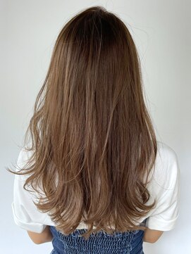 アイティーバイアルバム 松戸店(IT by ALBUM) 上品ロンググレージュ_外ハネボブセクションカラー_ba387141