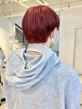 ゼスト パーク(ZEST PARK) メンズマッシュ ブリーチ ボルドーカラー 学割U24 吉祥寺 宮坂紅