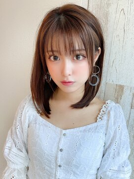 アフロート ディル(AFLOAT D'L) 20代30代40代大人かわいい 小顔 前下がりボブ  ひし形シルエット