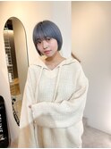 ぷつっとボブ/切りっぱなしボブ/シースルーバング/ぱっつん前髪