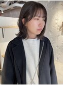【松本咲花】ブリーチなしグレージュ韓国くびれミディ顔まわり