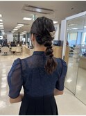 ヘアアレンジ/お呼ばれヘア/編みおろし/ヘアセット/結婚式ヘア
