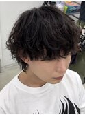 シャドウパーマ名古屋テテ風ゆるめパーマ韓国ヘア波巻きツイスト